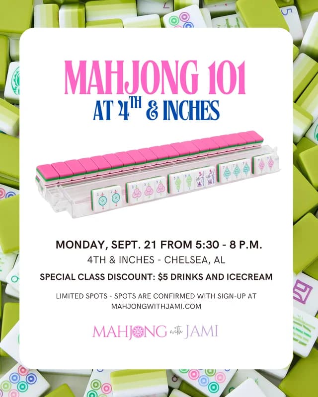 Mahjong 101 Class at 4th and Inches